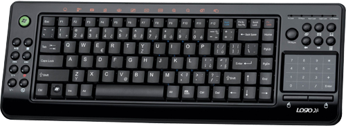 WIRELESS MULTIMEDIA KEYBOARD LOGO EXCLUSIVE WITH INTELLIGENT TOUCHPAD