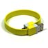 Logo USB cable (2.0), USB A male - microUSB M, 0.25m, yellow, blister pack, bracelet