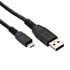 Logo USB cable (2.0), USB A male - microUSB M, 1m, black