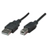 Logo USB cable (2.0), USB A male - USB B male, 3m, black, blister pack