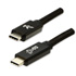 Logo USB cable (3.2 gen 2), USB C M - USB C M, 1m, Power Delivery 100W, 10 Gb/s, 20V/5A, black, box, nylon braided, aluminium conn