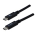 Logo USB Kabel (3.2 gen 1), USB C-Stecker - USB C-Stecker, 1m, 5 Gb/s, 5V/3A, schwarz, Blister