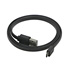USB Kabel (2.0), 0.3m, flach, schwarz, beiseitig