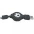 Logo USB Kabel (1.1), USB A-Stecker - 4-pol. Stecker, 0.7m, aufrollbar, schwarz, HIROSE