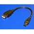 Logo USB kabel (2.0), miniUSB (M) - USB A F, 0.2m, czarny