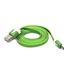 Logo USB kbel (2.0), USB A samec - microUSB samec, 1m, ploch, zelen, blister