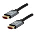 Video cable HDMI M - HDMI M, HDMI 2.1 - Ultra High Speed, 1m, gold-plated connectors, aluminum design of the cap, grey, Logo 8K@60