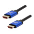 Video cable HDMI M - HDMI M, HDMI 2.1 - Ultra High Speed, 1m, gold-plated connectors, aluminum design of the cap, blue, Logo 8K@60