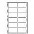 Logo tabulation labels 89mm x 48.8mm, A4, double lined, white, 12 labels, packed by 10 pcs, for dot printers
