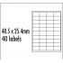 Logo labels 48.5mm x 25.4mm, A4, matt, red, 40 labels, packed by 10 pcs, for inkjet and laserjet printers