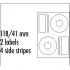 Logo CD labels 118/41mm, A4, matt, white, 2 labels, 4 stripes, 140g/m2, packed by 10 pcs, for inkjet and laserjet printers