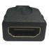 Video reduction, micro HDMI M - HDMI F, black, Logo golden connectors