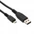 USB cable (2.0), USB A M- USB micro M, 1.8m, black, Logo