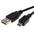 USB cable (2.0), USB A M- USB mini M (5 pin), 0.6m, black, Logo, blister pack