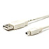 USB cable (2.0), USB A M- 4 pin M, 1.7m, black, Logo, blister pack