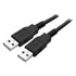 Logo USB cable (2.0), USB A samec - USB A M, High Speed, 1.8m, black, blister pack