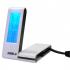 USB (2.0) hub 4-port, white, backlight, clock, alarm clock, timer