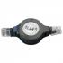 Network LAN cable UTP patchcord, Cat.5e, RJ45 M - RJ45 M, 1.2 m, unshielded, coiling, black, Logo LOGO bag, EOL
