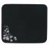 Mouse pad, Flower edition, soft surface, black, 24x22 cm, Logo