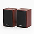 Logo loudspeakers SPZ1, 2.0, 6W, brown, volume control, wooden, .A-D, B