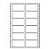 Print-out labels 89 x 48.8 mm, A4, double lined, white, 12 labels, packed by 25 pcs, for dot printers, EOL